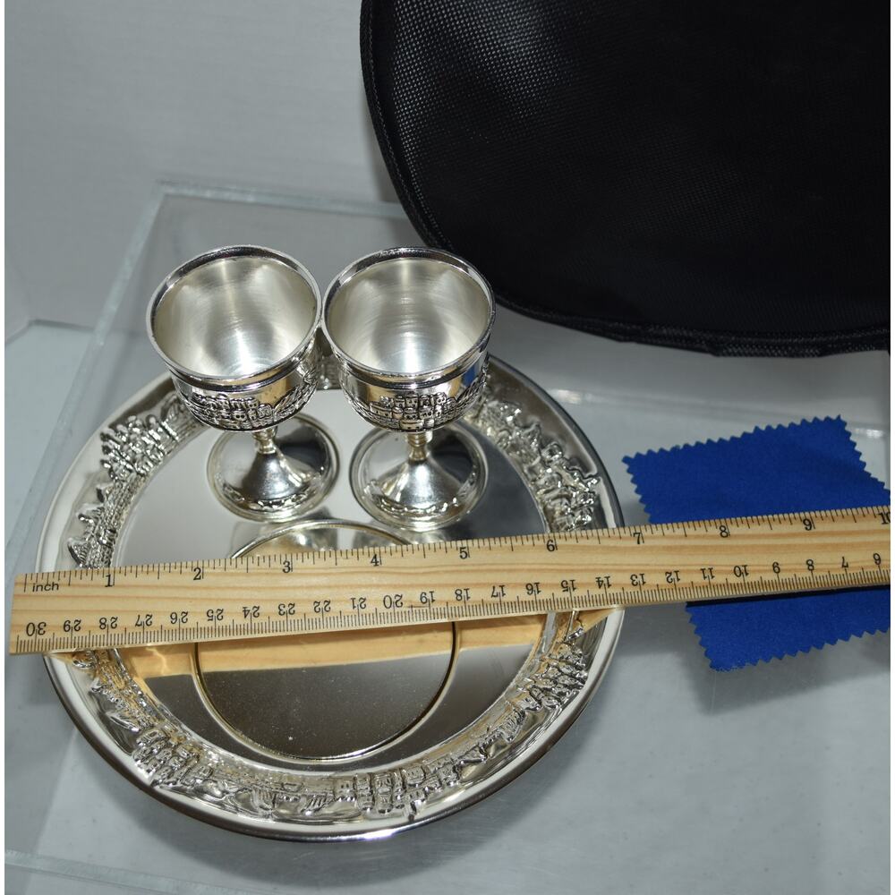 Silverplated Communion Set with Travel Bag - Picture 4 of 5